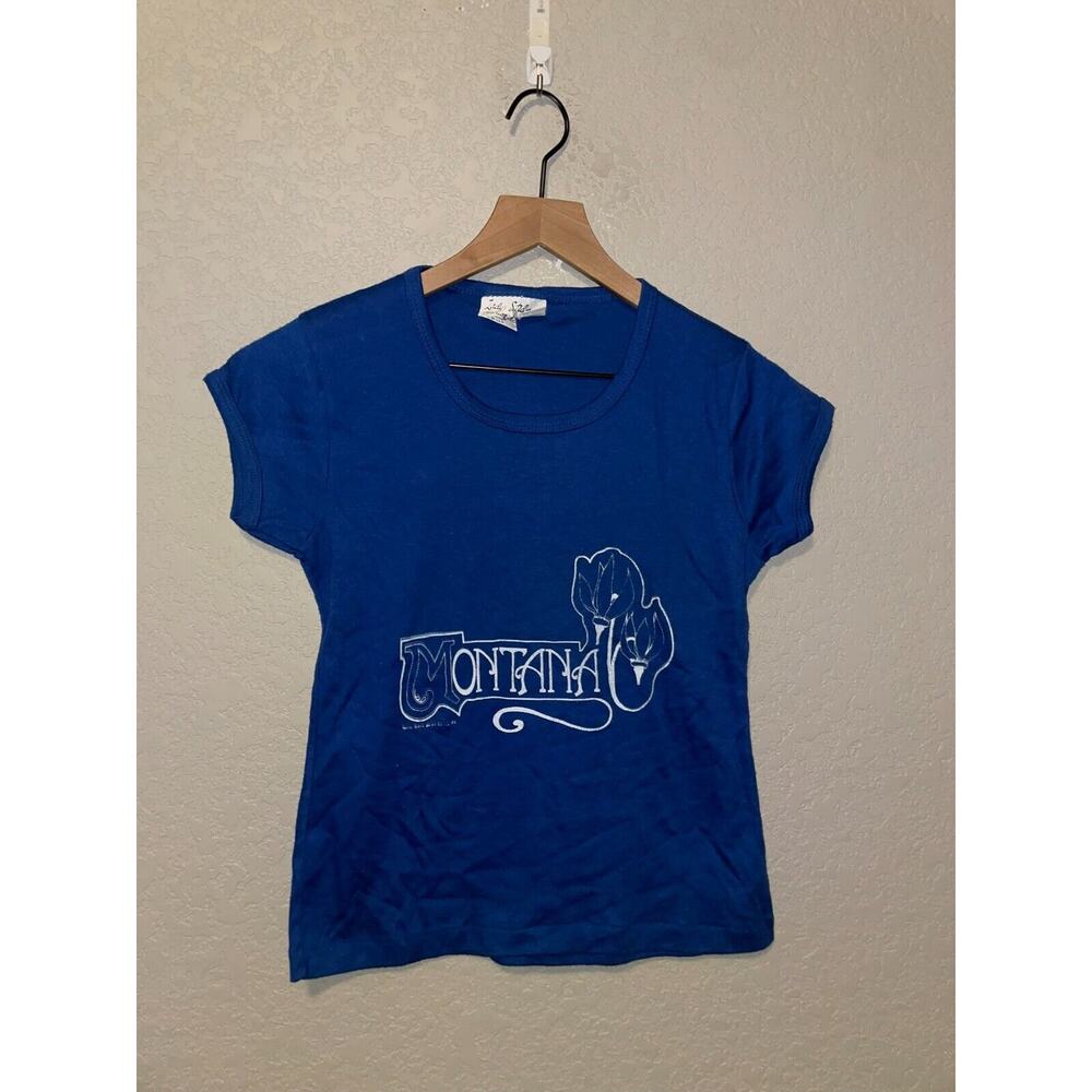 Womens Lady Stedman Montana Shirt Flower Abbey Teee Women S Small USA 1988 80s